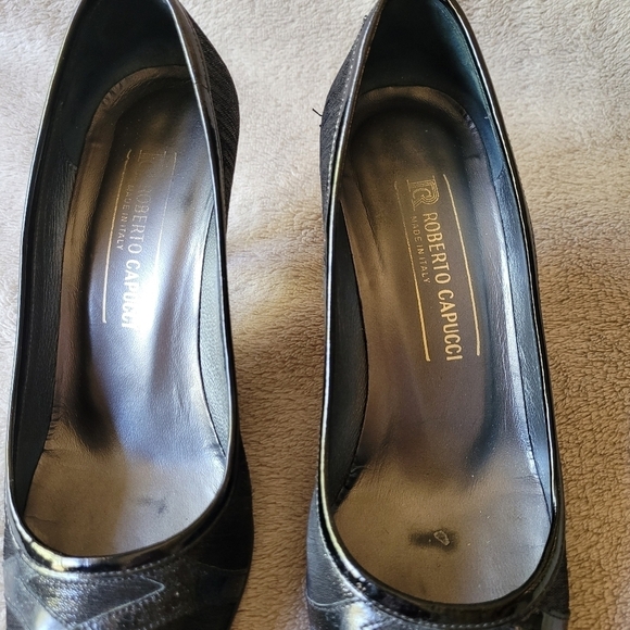 Roberto Capucci black heels size 7.5​ - Picture 7 of 11